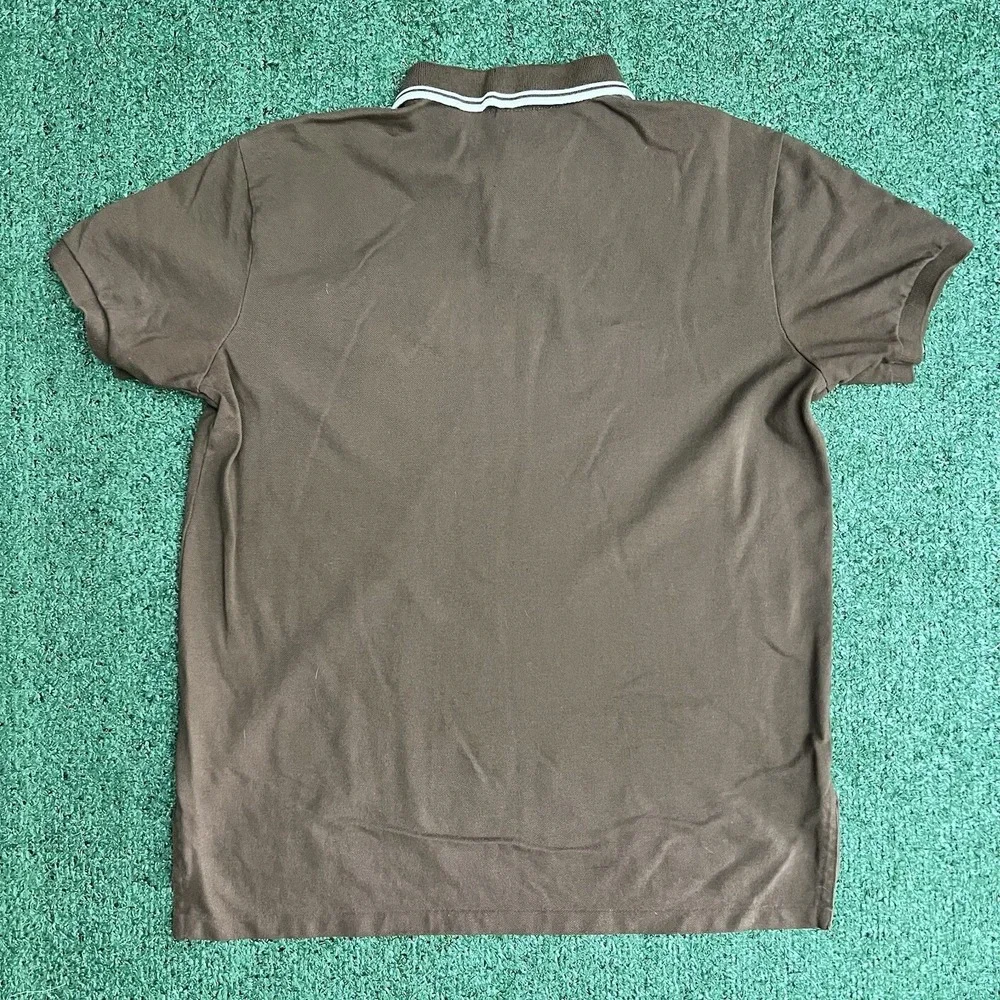 Vintage Polo Ralph Lauren Polo Shirt Short Sleeve Brown Men's Size L Horsemen